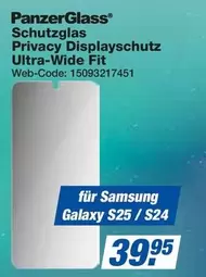 Samsung - Schutzglas Privacy Displayschutz Ultra-Wide Fit