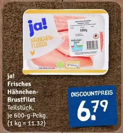 Frisches Hähnchen-Brustfilet Teilstück