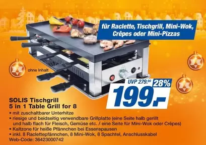 Tischgrill 5 in 1 Table Grill for 8