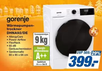 Wärmepumpen- trockner DHNA92/DE