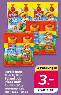 Fuchs - Snack, Mini Salami oder Pizza Roll