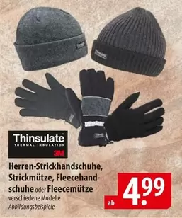 Herren-Strickhandschuhe, Strickmütze, Fleecehandschuhe oder Fleecemütze