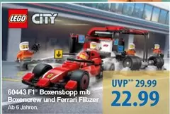 LEGO - 60443 F1 Boxenstopp mit Boxencrew und Ferrari Flitzer