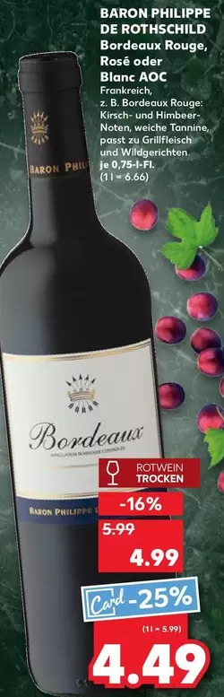 AOC - Bordeaux Rouge, Rose oder Biant ADC