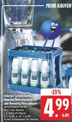 Sachsen Quelle, Oppacher Mineralquellen oder Rennsteig Mineralwasser