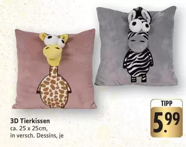 3D Tierkissen