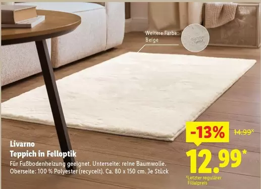 Teppich in Felloptik