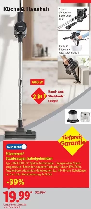 Hand - Staubsauger, kabelgebunden