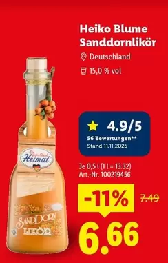 Blume - Sanddornlikör