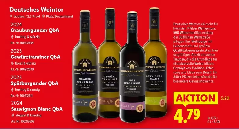 Floral - Grauburgunder QbA, Gewürztraminer QbA, Spätburgunder QbA, Sauvignon Blanc QbA