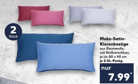 Mako-Satin-Kissenbezüge