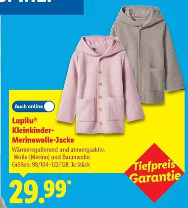 Kleinkinder-Merinowolle-Jacke
