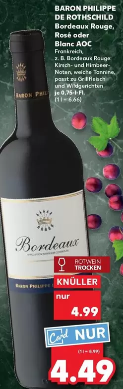 AOC - Bordeaux Rouge, Rosé oder Blanc