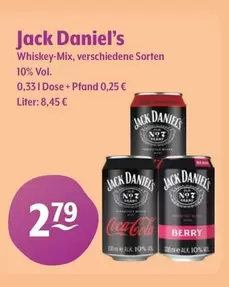Jack Daniel's - Whiskey-Mix, Verschiedene Sorten