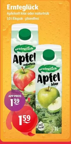 Ernteglück - Apfelsaft Klar Oder Naturtrüb