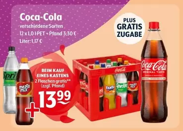 Coca Cola - Verschiedene Sorten. 