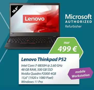 Lenovo - Thinkpad P52