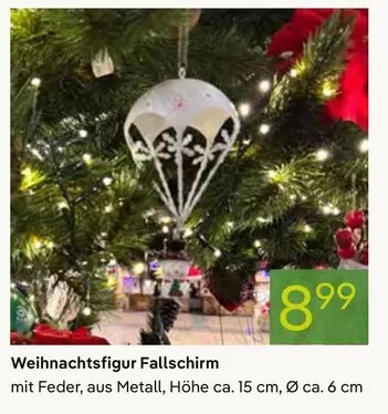 Weihnachtsfigur Fallschirm
