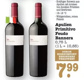 Apulien Primitivo Feudo Bannera