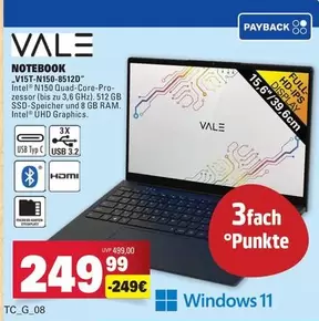 Intel - NOTEBOOK V15T-N150-85120