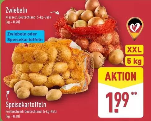 Zwiebeln oder Speisekartoffeln