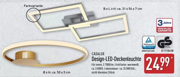 Design-LED-Deckenleuchte