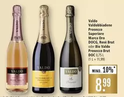 Bose - Valdobbiadene Prosecco Superiore Marca Oro DOCG, Rosé Brut oder Bio Valdo Prosecco Brut DOC
