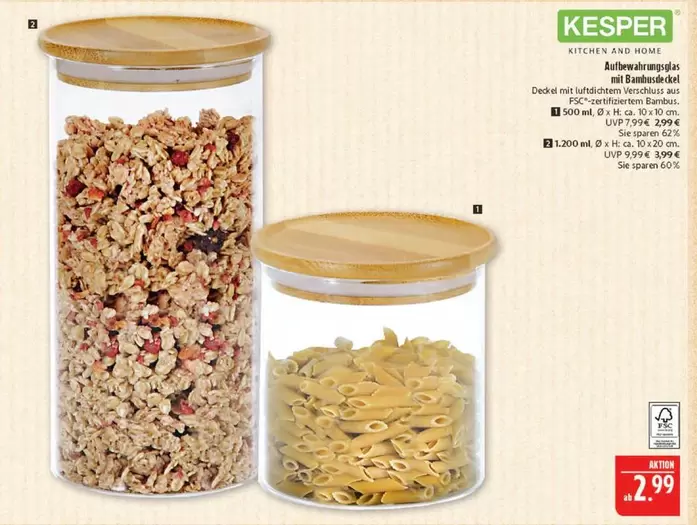 Vorratsgläser mit Bambusdeckel