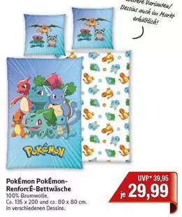 Pokémon-RenforcÉ-Bettwäsche