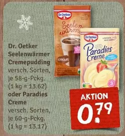 Dr Oetker - Seelenwärmer Cremepudding oder Paradies Creme