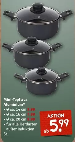 Mini-Topf aus Aluminium