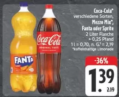 Coca Cola - Mezzo Mix, Fanta oder Sprite