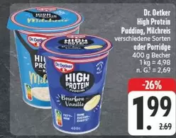 Dr Oetker - High Protein Pudding, Milchreis oder Porridge