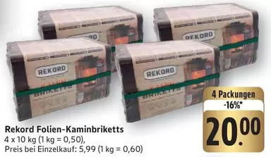 Folien-Kaminbriketts