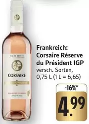 Corsaire Réserve du Président IGP