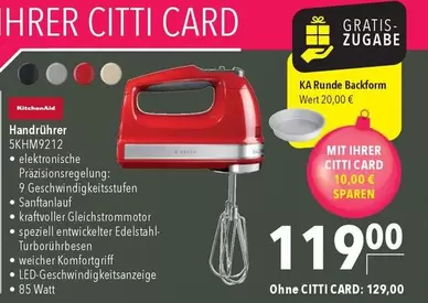 Kitchenaid - Handrührer 5KHM9212