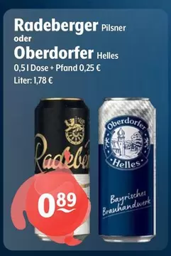 Radeberger - Pilsner/Oberdorfer - Helles