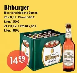Bitburger - Bier, Verschiedene Sorten