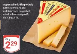 Appenzeller kräftig-würzig Schweizer Hartkäse