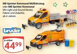 Bruder - MB Sprinter Kommunal Müllfahrzeug oder MB Sprinter Kommunal