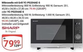 Mikrowelle mit Grill YC-PG204AE-S oder YC-PG254AE-S