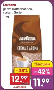 Lavazza - ganze Kaffeebohnen, versch. Sorten