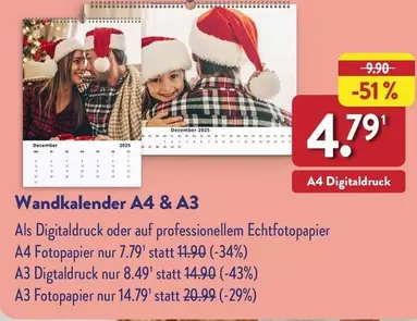Wandkalender A4 & A3