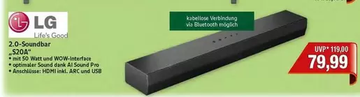 LG - 2.0-Soundbar „S204"