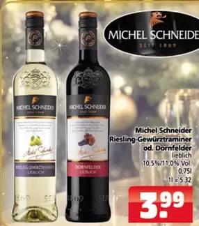 Riesling-Gewürztraminer od. Dornfelder