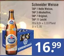 TAP 1 Helle Weisse, TAP 3 Alkoholfrei, TAP 7 Original, TAP 11 Leicht