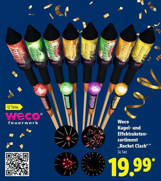 Gold - Kugel- und Effektraketen-sortiment