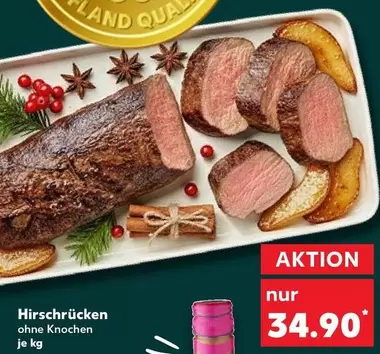 Hirschrücken ohne Knochen