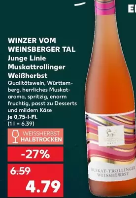 Berg - Muskattrollinger Weißherbst