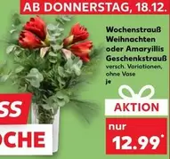 Wochenstrauß Weihnachten oder Amaryillis Geschenkstrauß